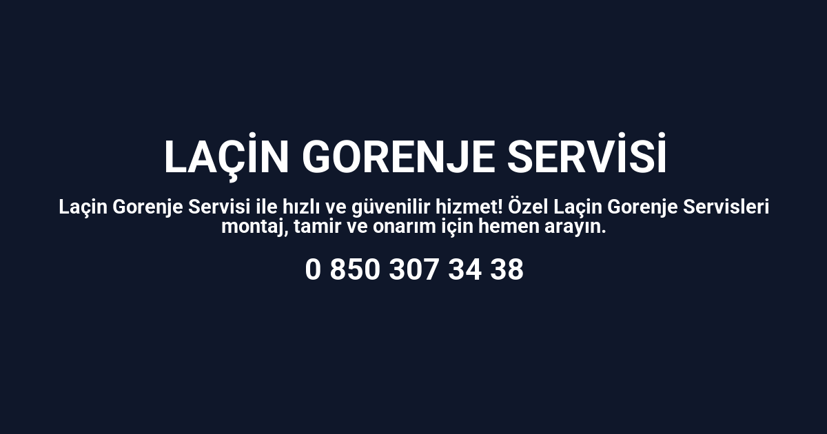 Laçin Gorenje Servisi